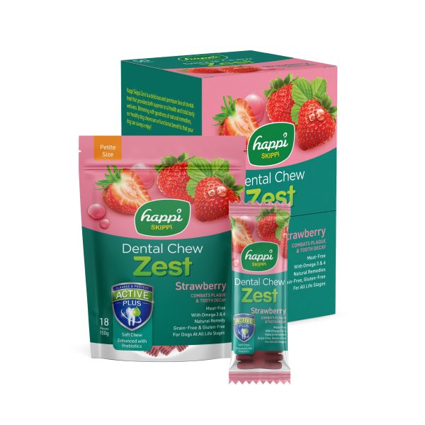 Happi Skippi - dental chew (zest series) strawberry